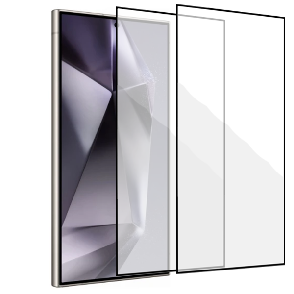 2-Pack - Samsung S23 Ultra Skärmskydd Heltäckande Härdat Glas för Maximal Stöttålighet och Skydd