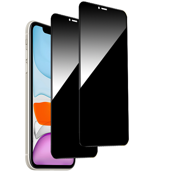2-Pack iPhone 11 Privacy / Sekretessskärmskydd - Härdat Glas, Anti-Spy Privat Skydd