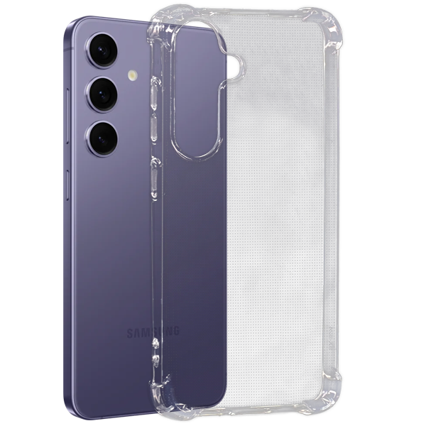 Samsung Galaxy S24 Skal - Extra Stöttåligt och Slitstarkt Transparent