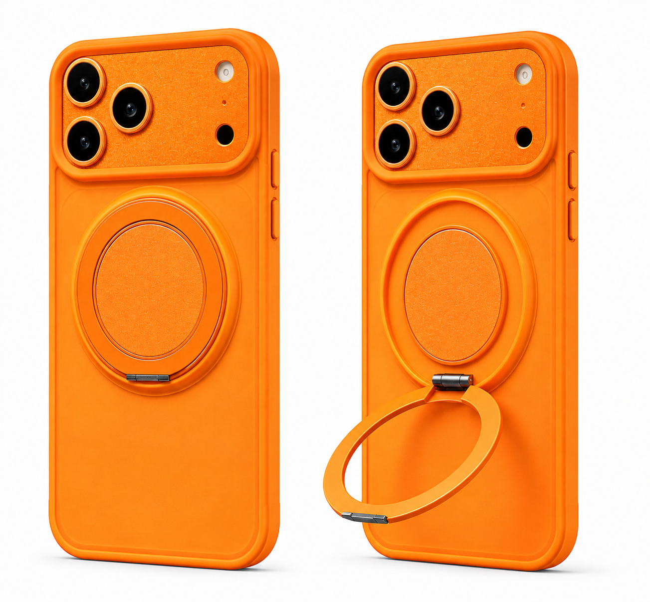MagSafe Skal - Ringhållare & Mobilställ - Orange