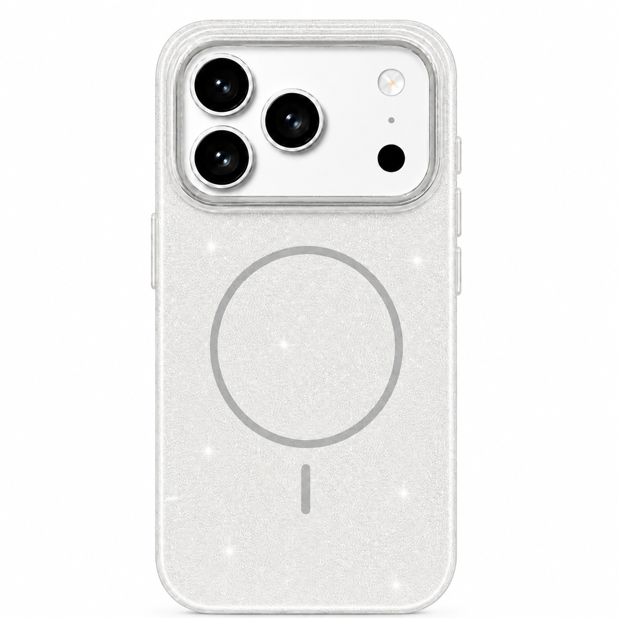 Glitter MagSafe Skal - Vit