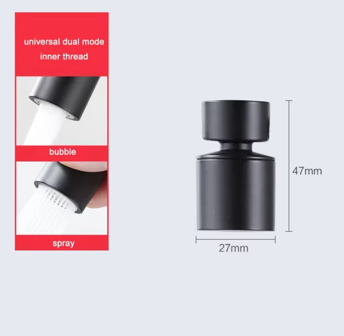 Universell Vattenbesparande Kranadapter – 2-i-1 Sprayer & Bubbelstråle för Kök & Badrum
