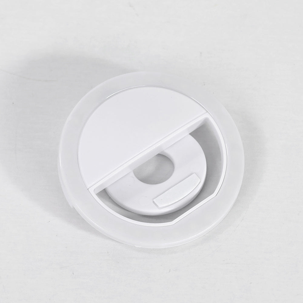 Uppladdningsbar Selfie Ring Light – LED-ringlyse för mobil med USB-laddning, inga batterier behövs – Klämbar fotobelysning för iPhone & Android