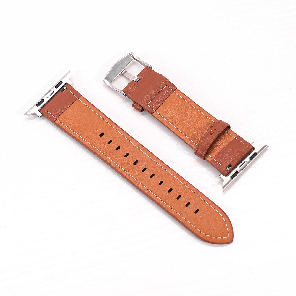 Läderarmband till Apple Watch 42mm–49mm | Elegant & Justerbart Klockarmband i Äkta Läder