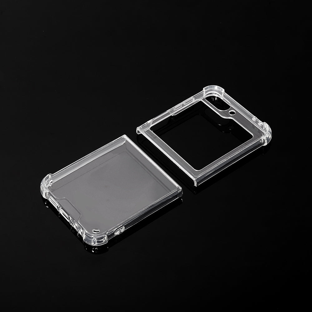 Samsung Galaxy Z Flip 5 Skal Transparent – Tvådelat Hårt Skal med Stötdämpande Kanter