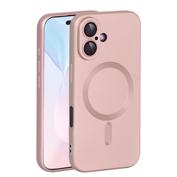 iPhone 16 Pro Max Skal med MagSafe och Kameraskydd i Rosa – Stöttåligt & Slitstarkt