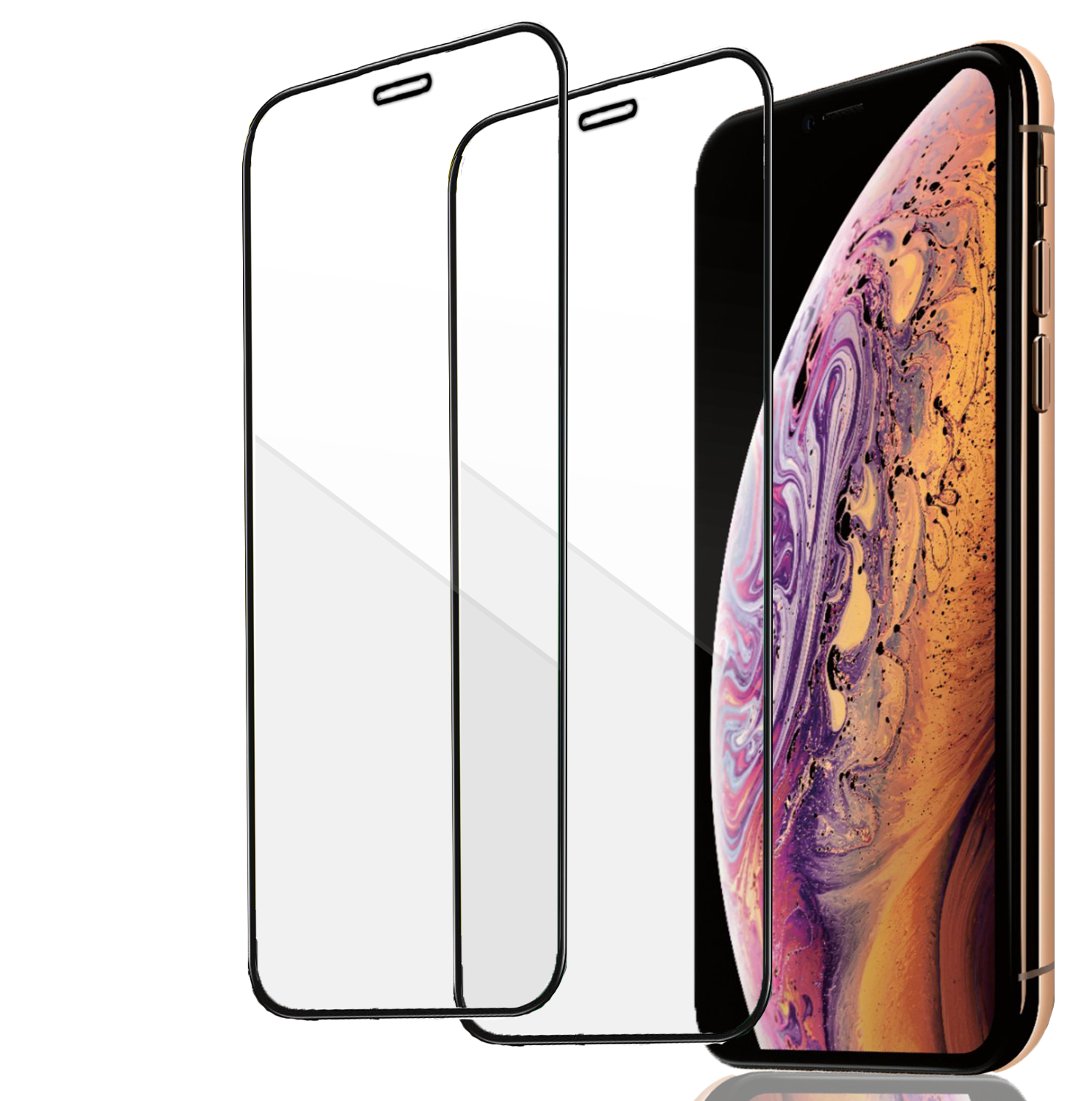 2-Pack - Heltäckande iPhone XR Skärmskydd - Härdat Glas för Ultimat Stöttålighet och Skydd