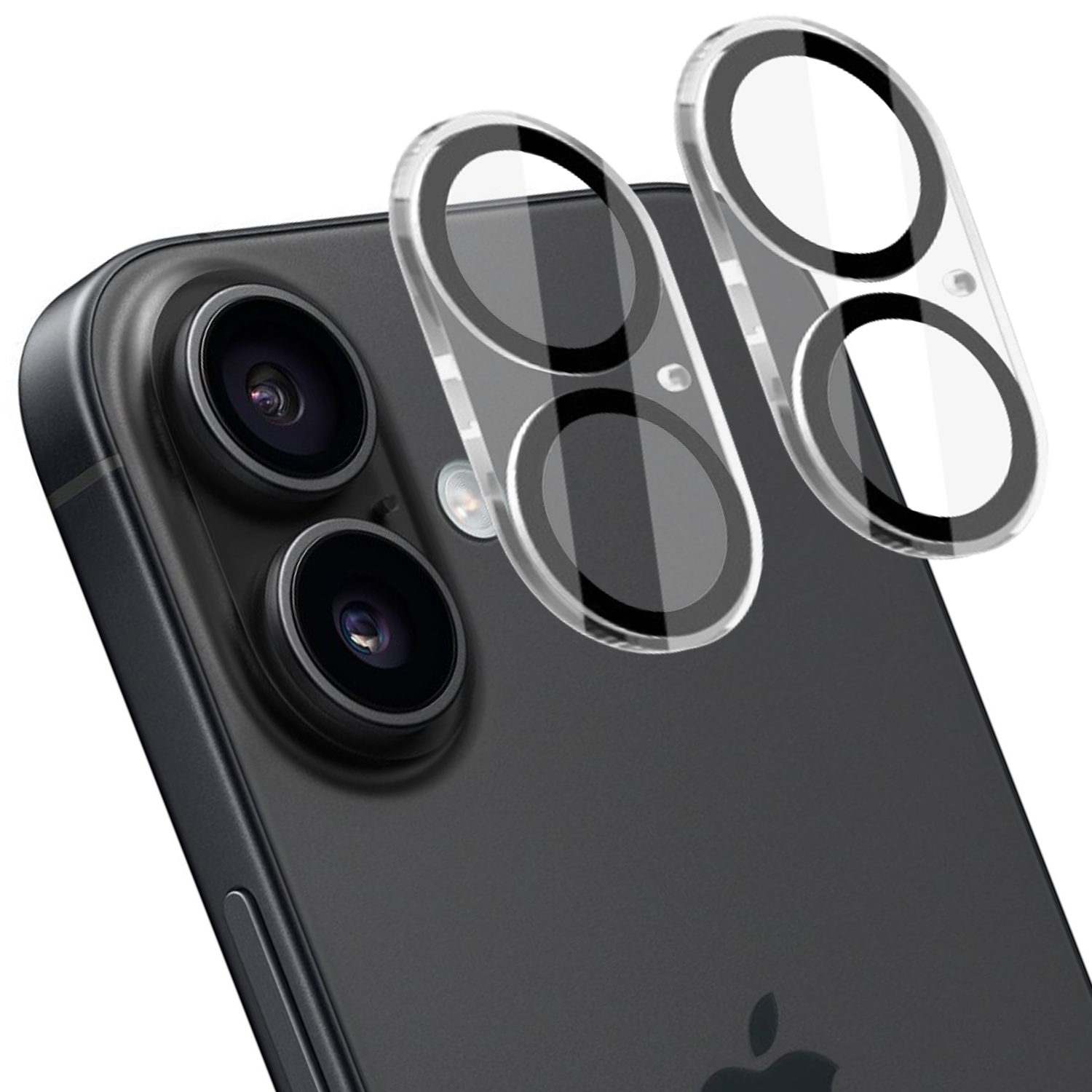 2-Pack iPhone 16 Plus Linsskydd av Härdat Glas - Skydd för Kamera, Anti-Reptåligt