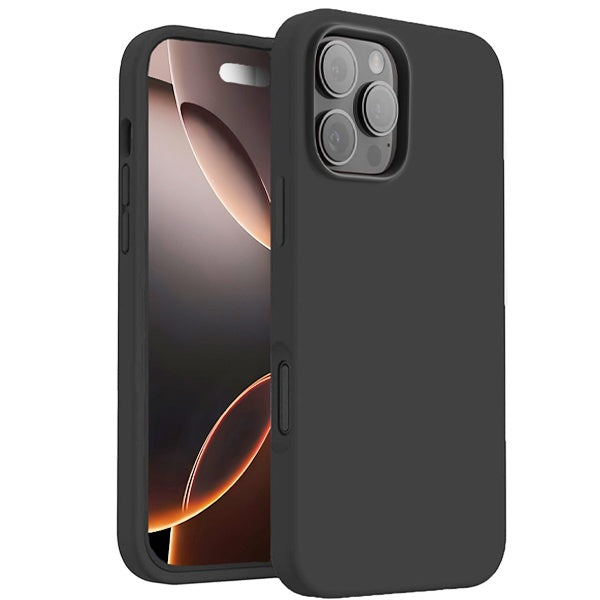 iPhone 14 Pro Skal – Matt Svart Silikonskal | Stötsäkert & Slimmat Skydd