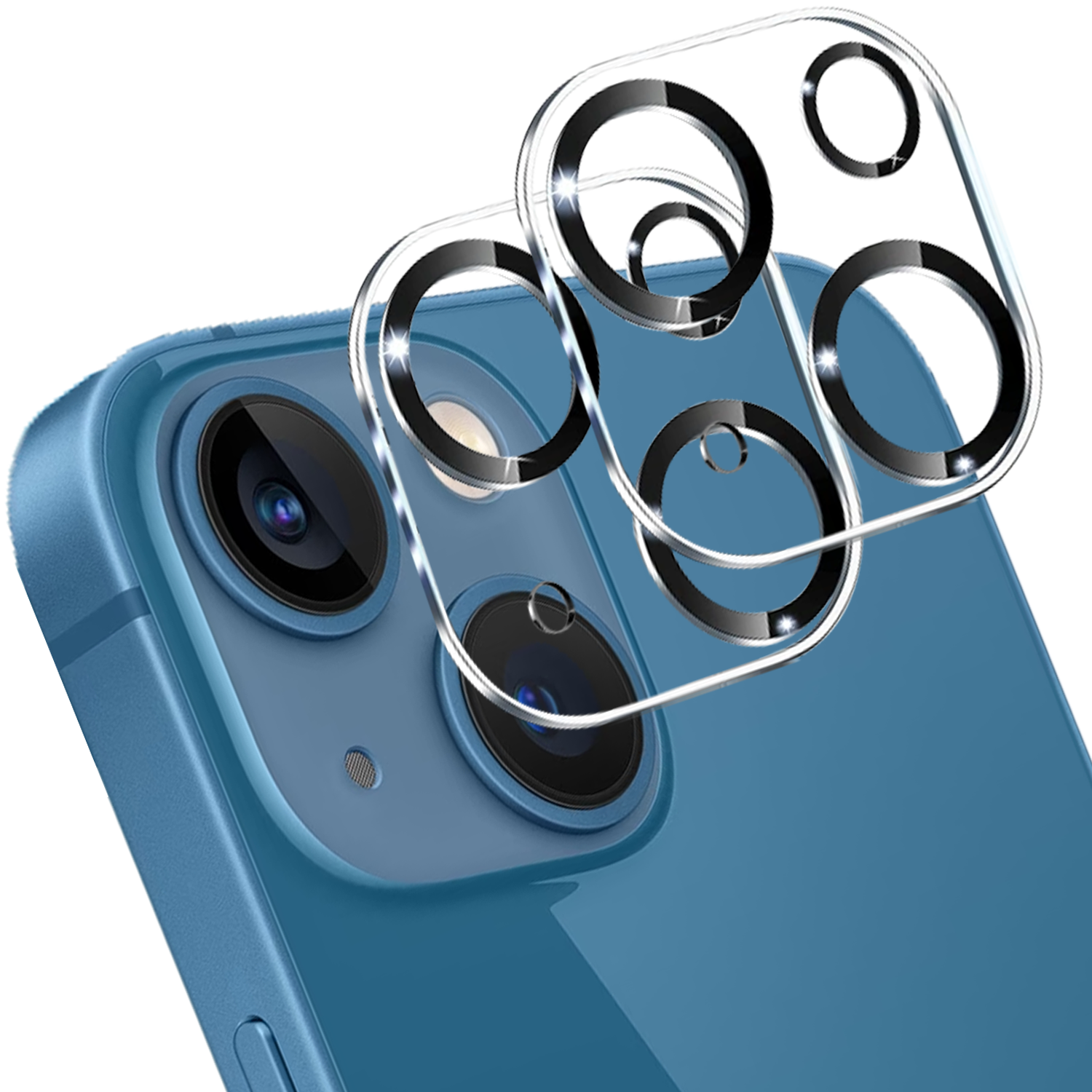 2-Pack iPhone 13 Linsskydd av Härdat Glas - Skydd för Kamera, Anti-Reptåligt