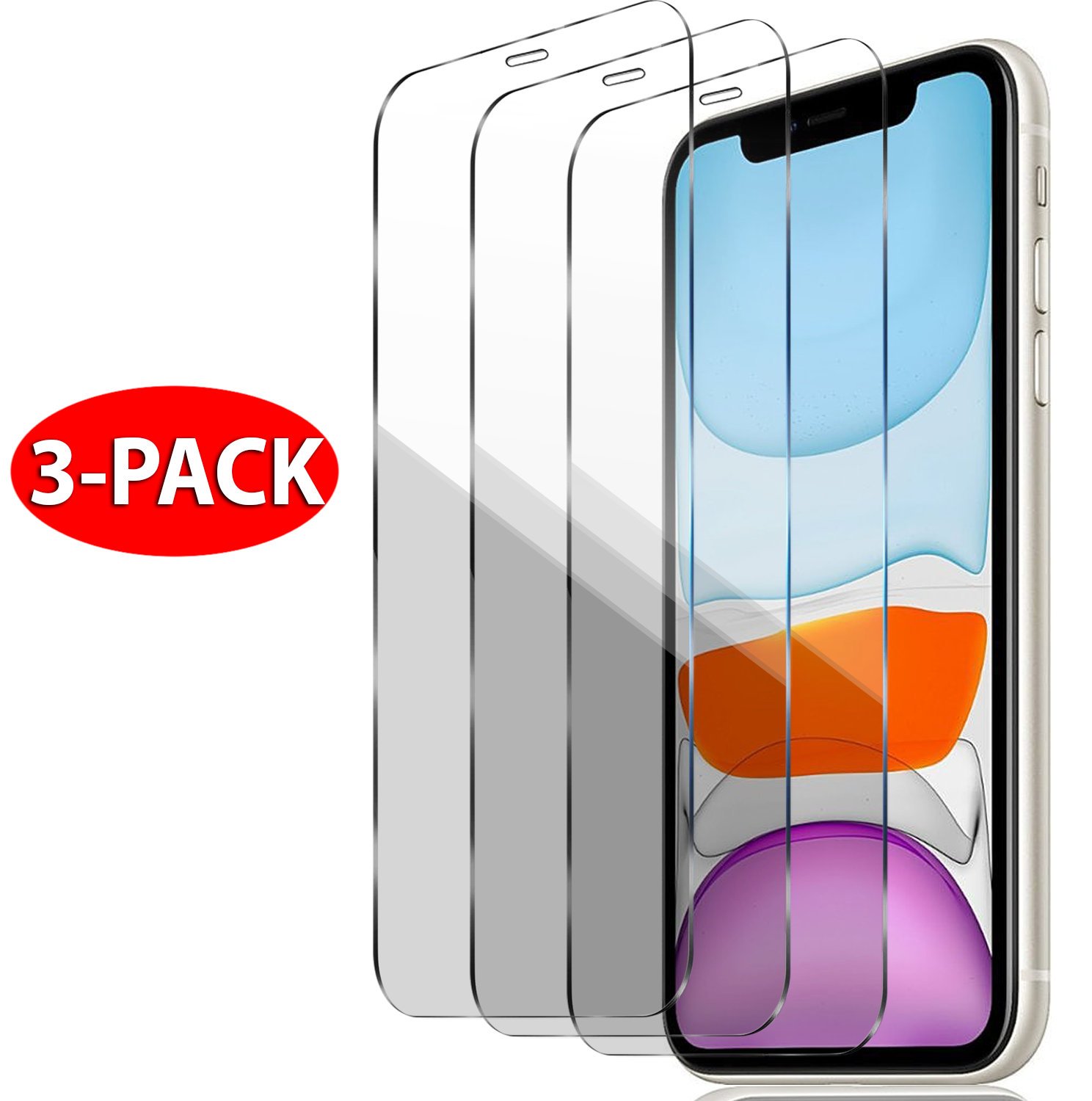3-Pack - iPhone 11 - Härdat Glas Skärmskydd Transparent