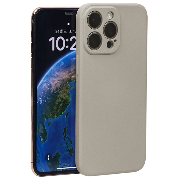 iPhone 15 Pro Matt Grå Skal - Med Kameraskydd