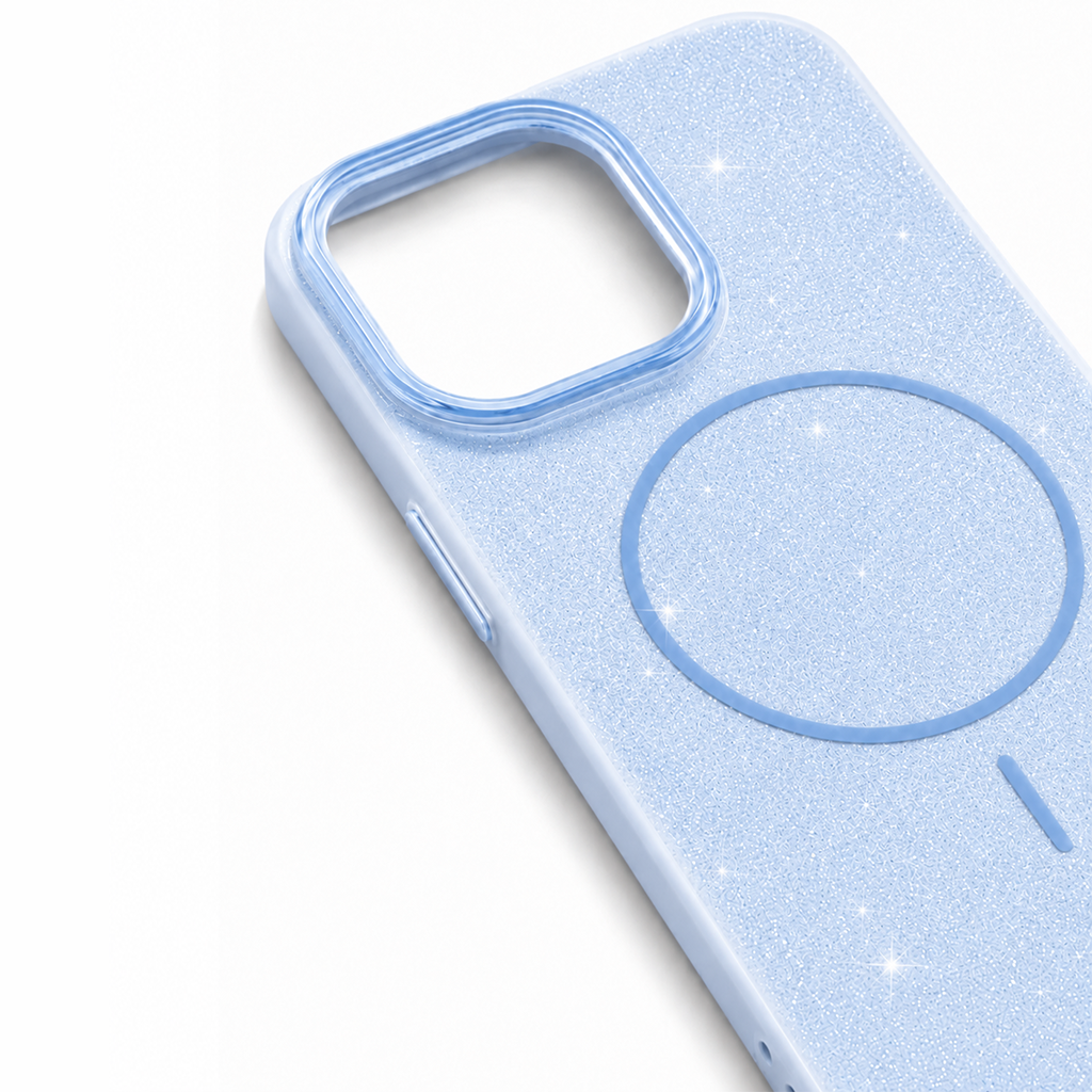 Glitter MagSafe Skal - Blå