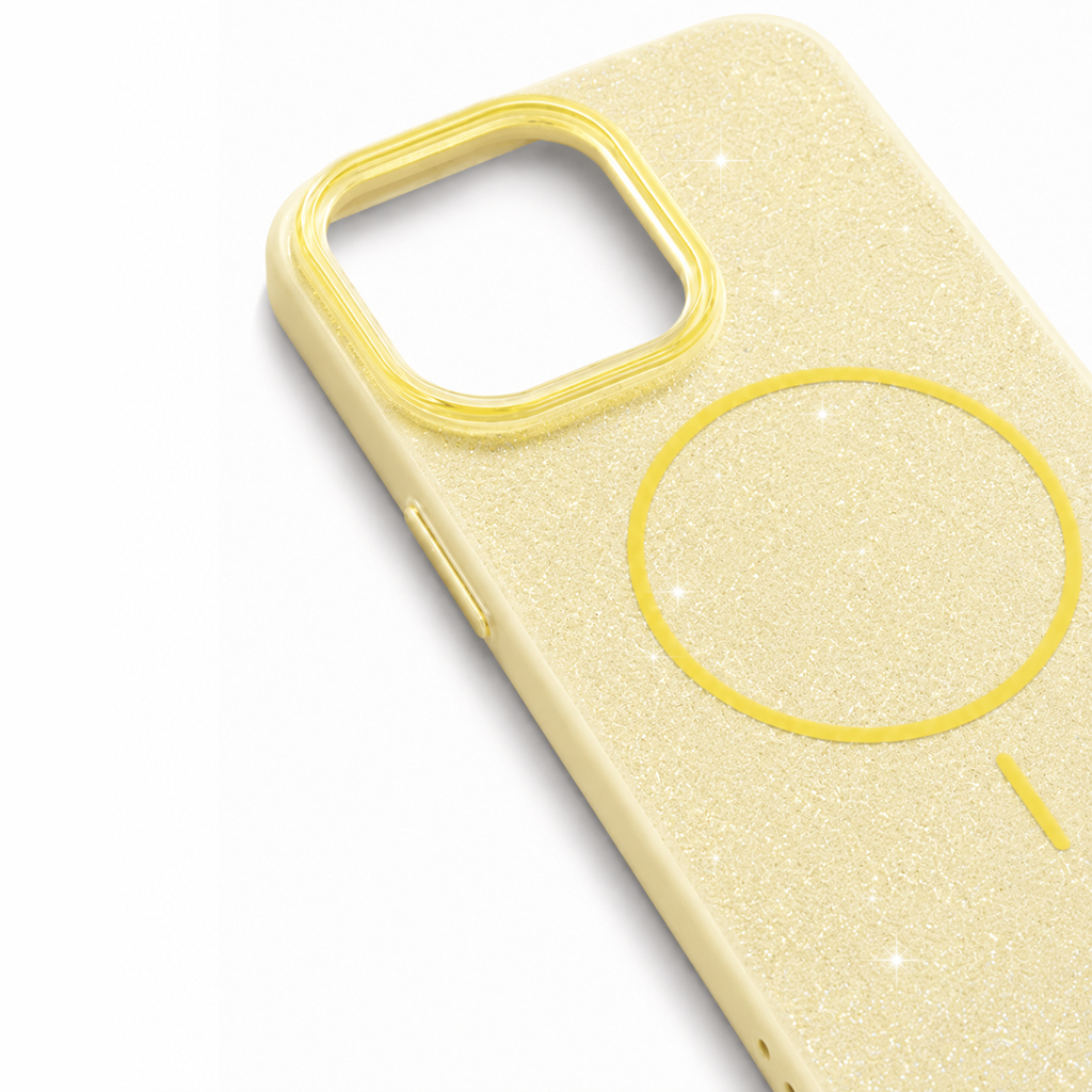 Glitter MagSafe Skal - Gul