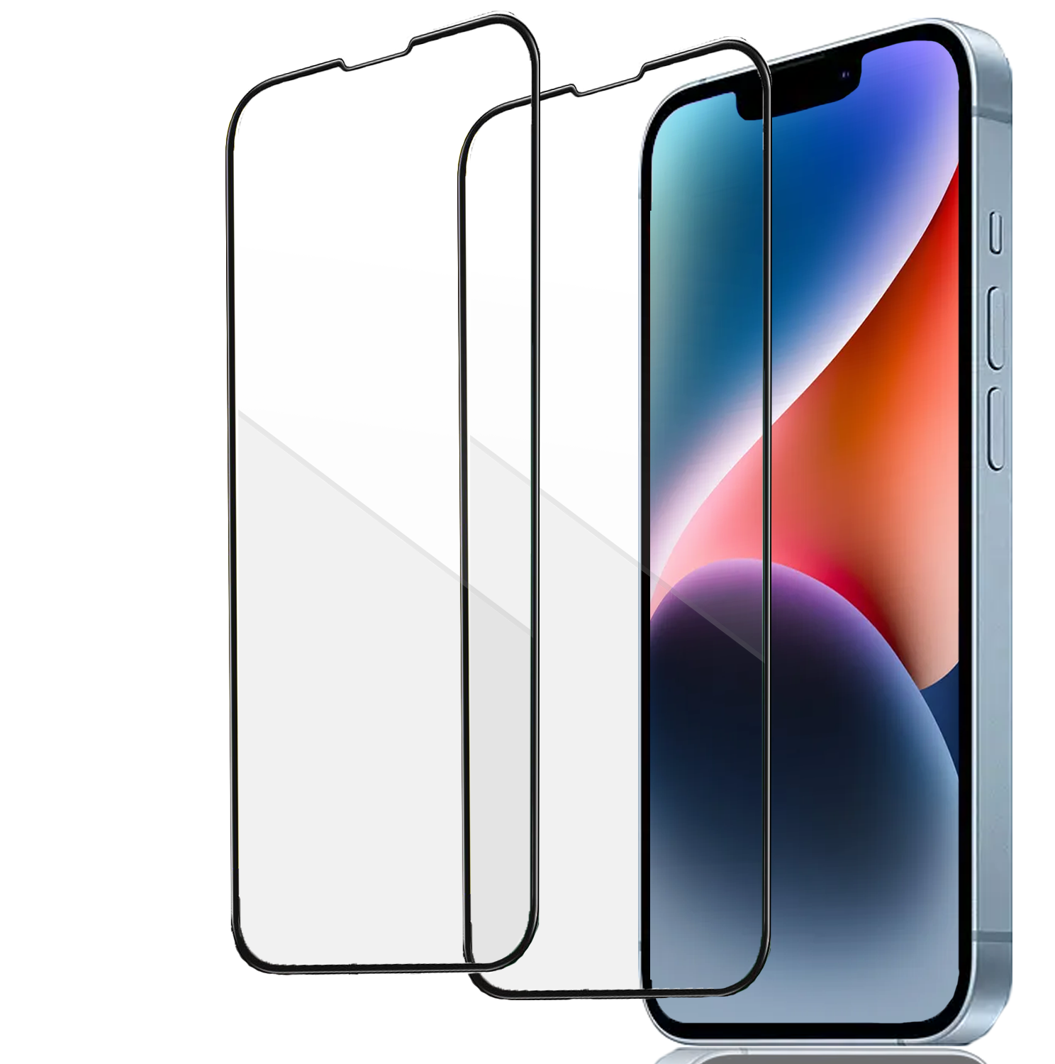 2-Pack - Heltäckande iPhone 13 Mini Skärmskydd - Härdat Glas för Ultimat Stöttålighet och Skydd