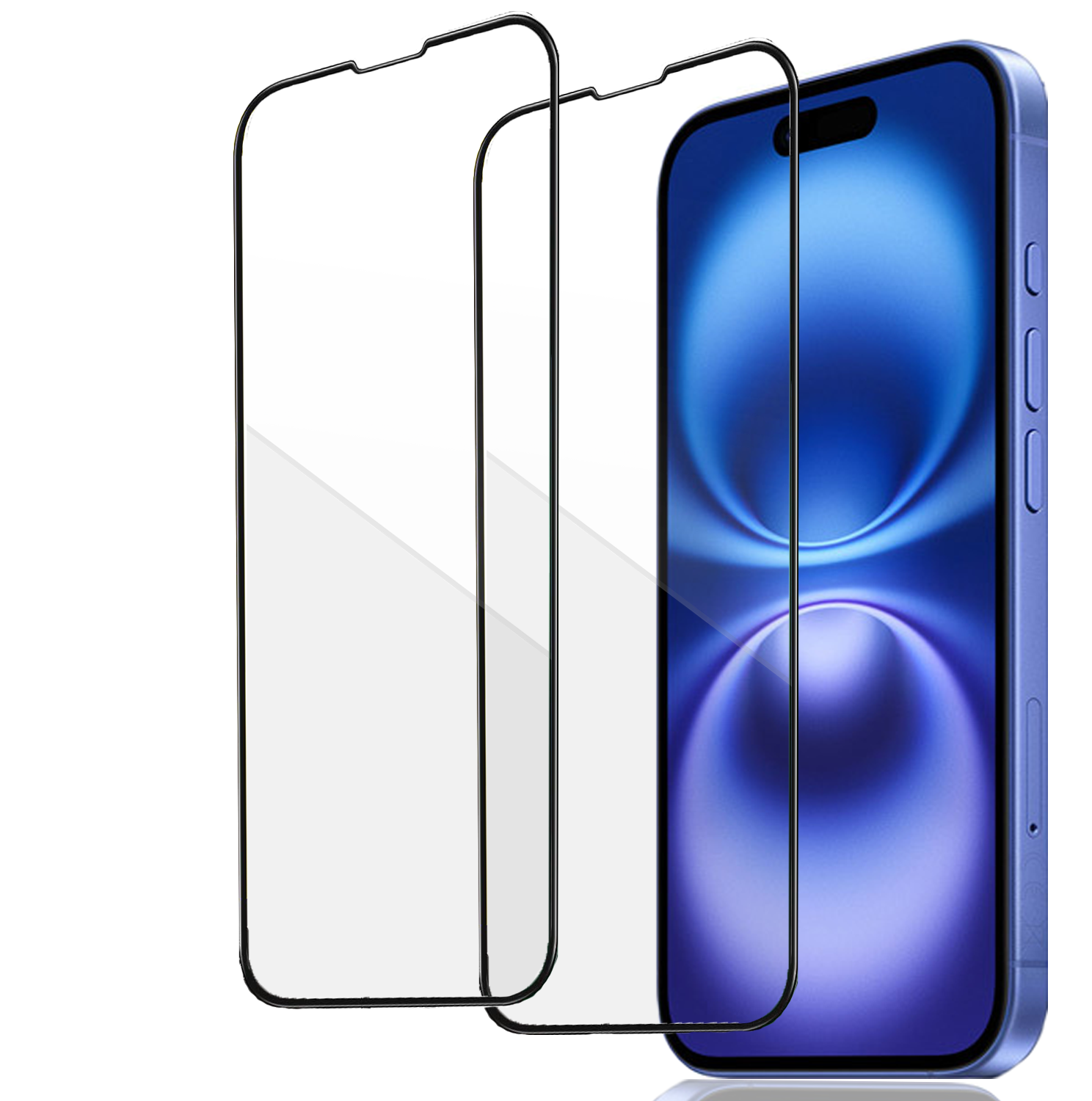 2-Pack - Heltäckande iPhone 16 Skärmskydd - Härdat Glas för Ultimat Stöttålighet och Skydd