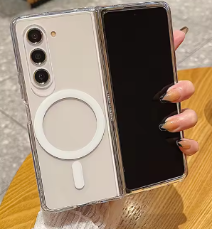 Samsung Z Fold 6 Transparent MagSafe Skal – Slimt och Stöttåligt Skydd med Inbyggd MagSafe Funktion