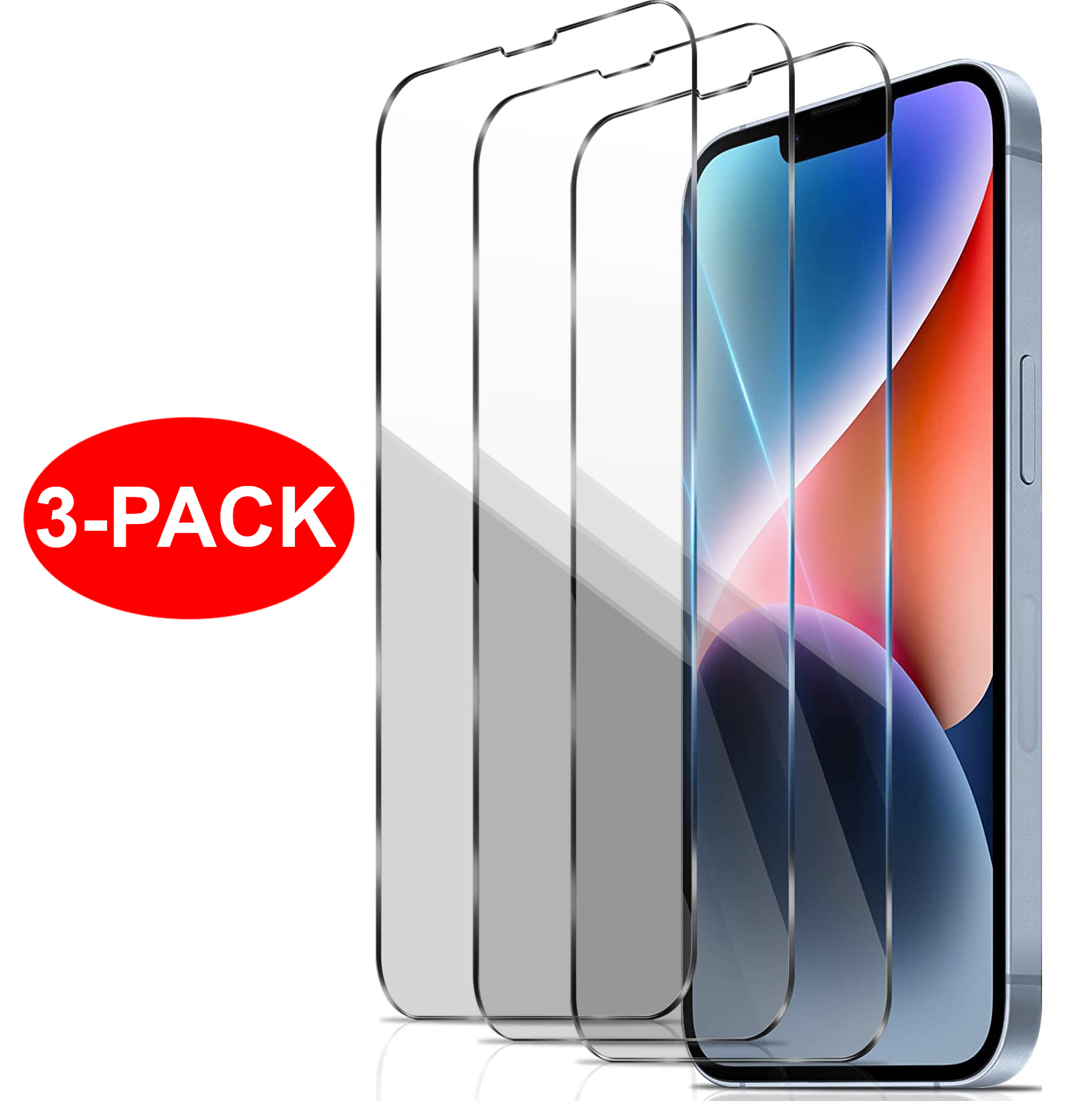 3-Pack - iPhone 13 Mini - Härdat Glas Skärmskydd Transparent