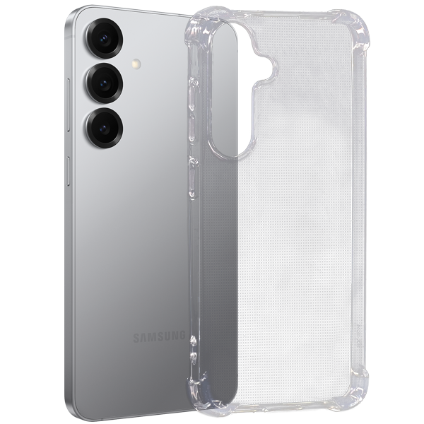 Samsung Galaxy S25 Skal - Extra Stöttåligt och Slitstarkt Transparent