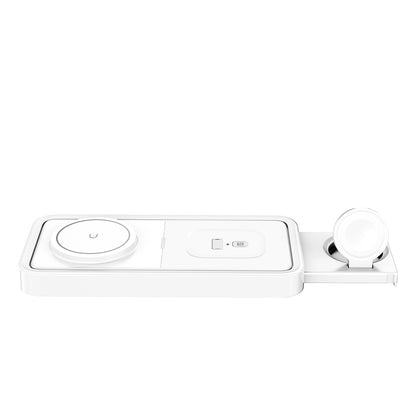 4-i-1 Trådlös Laddstation – MagSafe 15W, 20W Snabbladdning, Klock- & Hörlursladdning
