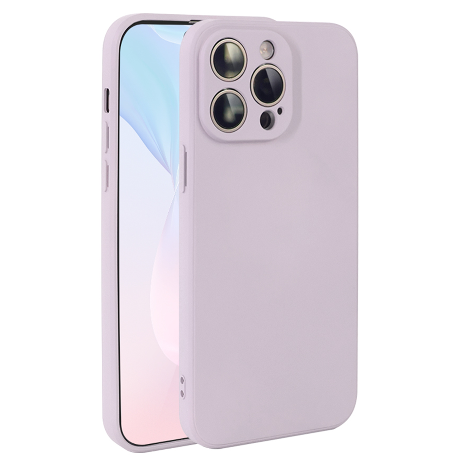 iPhone 12 Pro Matt Lila Skal - Med Kameraskydd