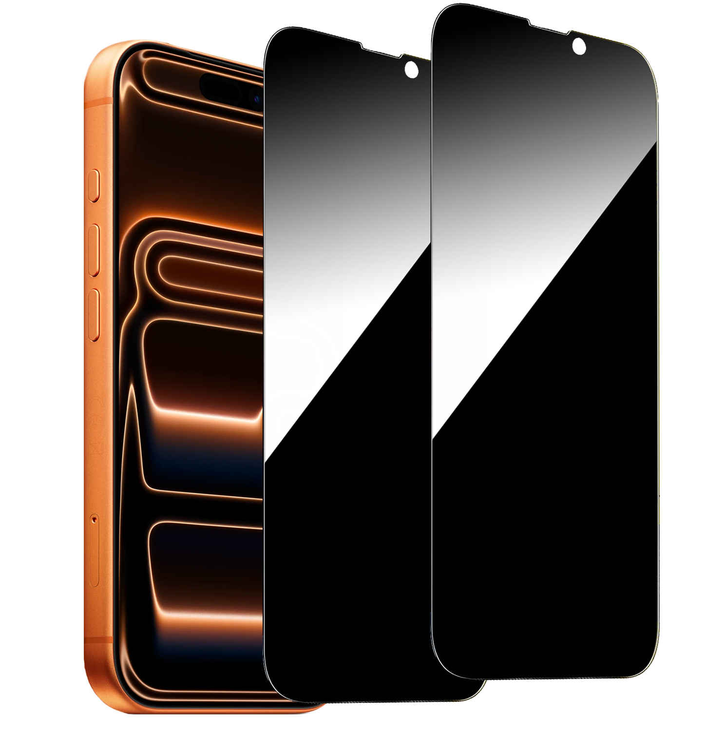 2-Pack iPhone 17 Privacy / Sekretessskärmskydd - Härdat Glas, Anti-Spy Privat Skydd