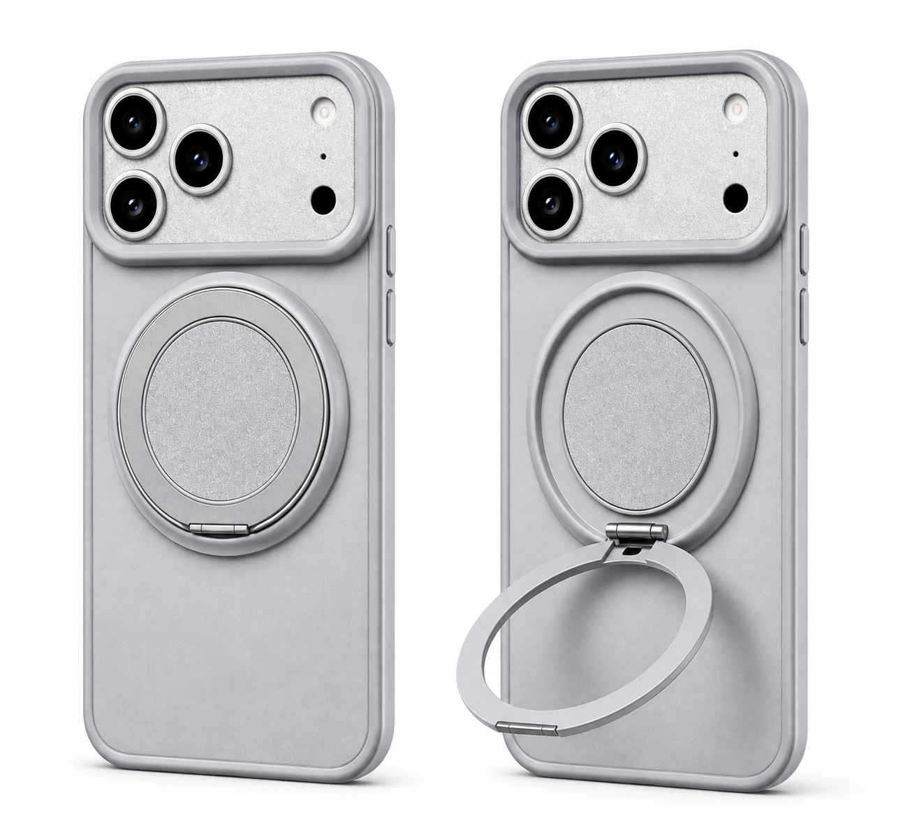 MagSafe Skal - Ringhållare & Mobilställ - Grå