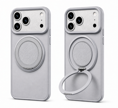 MagSafe Skal - Ringhållare & Mobilställ - Grå