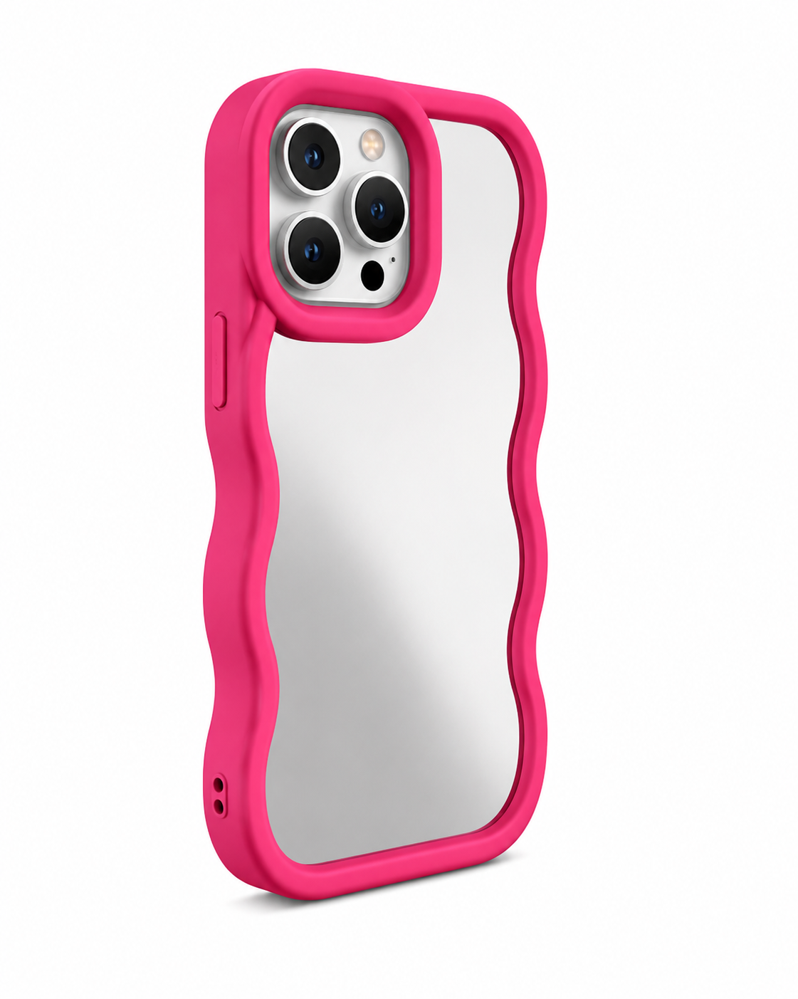 Wavy Spegel skal - Hot Pink