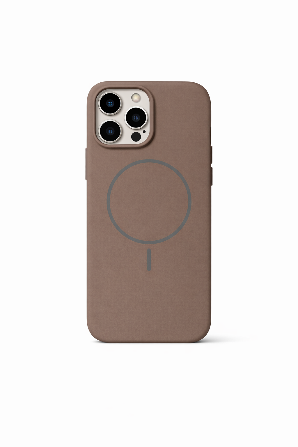 Thin Ring MagSafe Silikon Skal - Brun