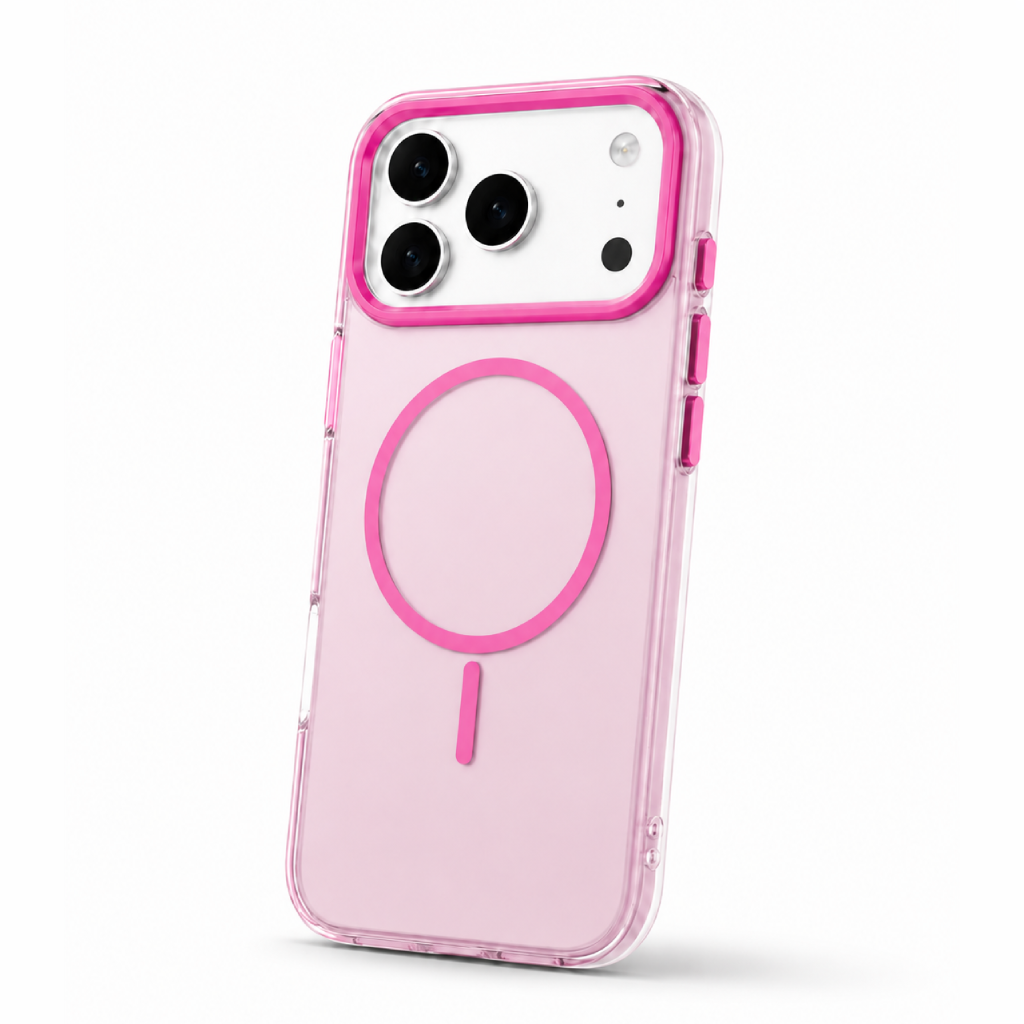 Aura MagSafe Skal - Rosa Transparant | Leveranstid ca 1-2 Veckor