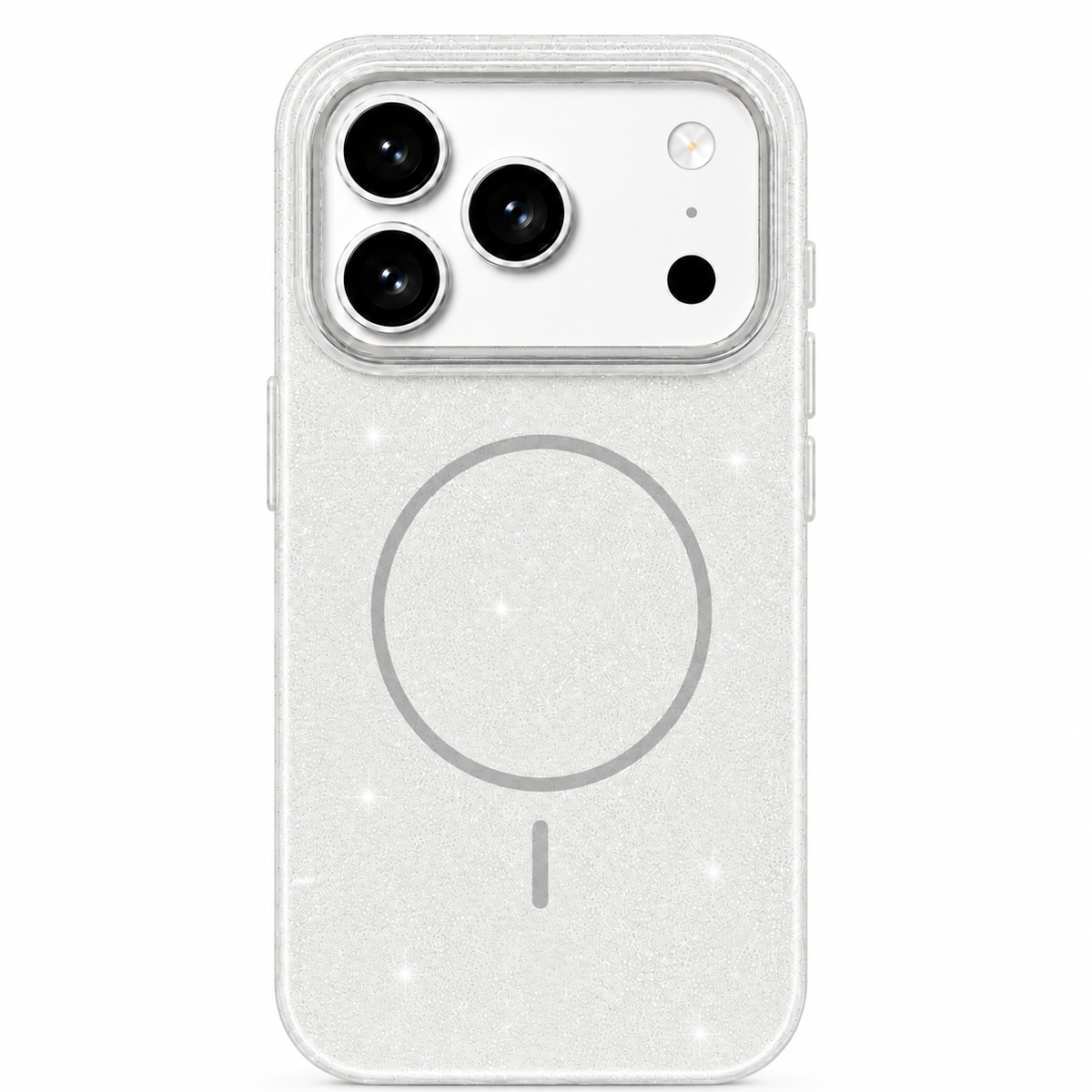 Glitter MagSafe Skal - Vit