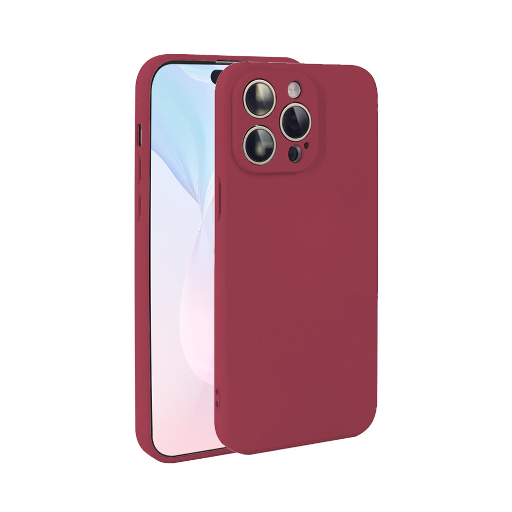iPhone 15 Pro Matt Röd Skal - Med Kameraskydd