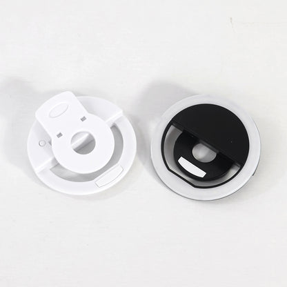Uppladdningsbar Selfie Ring Light – LED-ringlyse för mobil med USB-laddning, inga batterier behövs – Klämbar fotobelysning för iPhone & Android