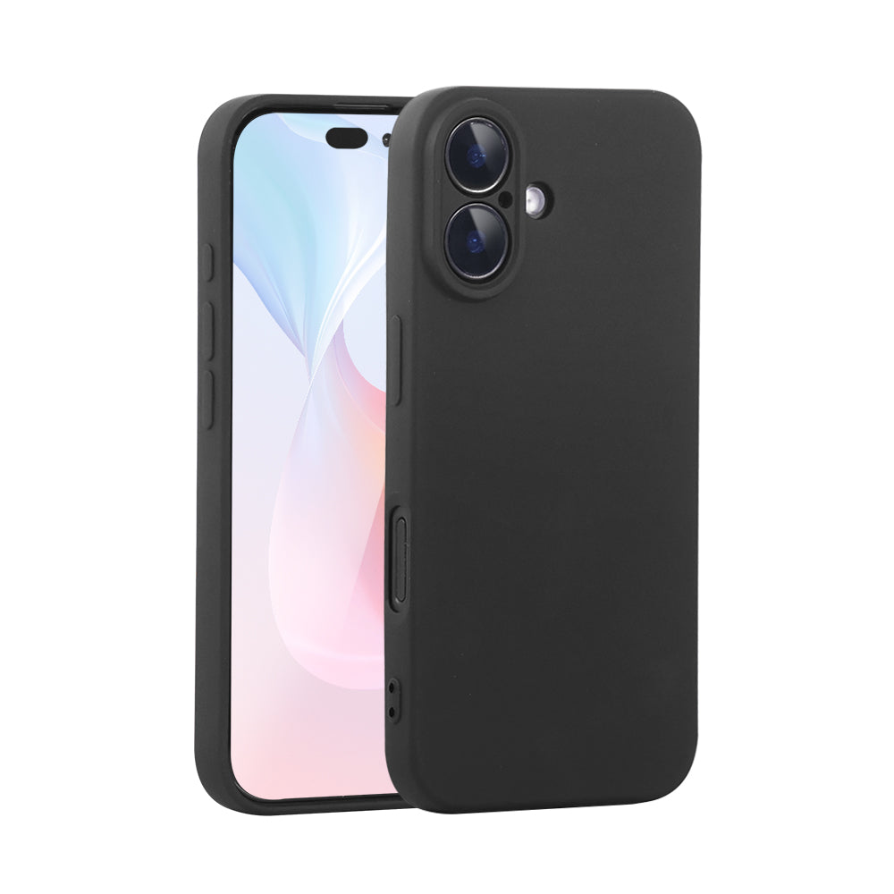 iPhone 16 Plus Matt Svart Skal - Med Kameraskydd