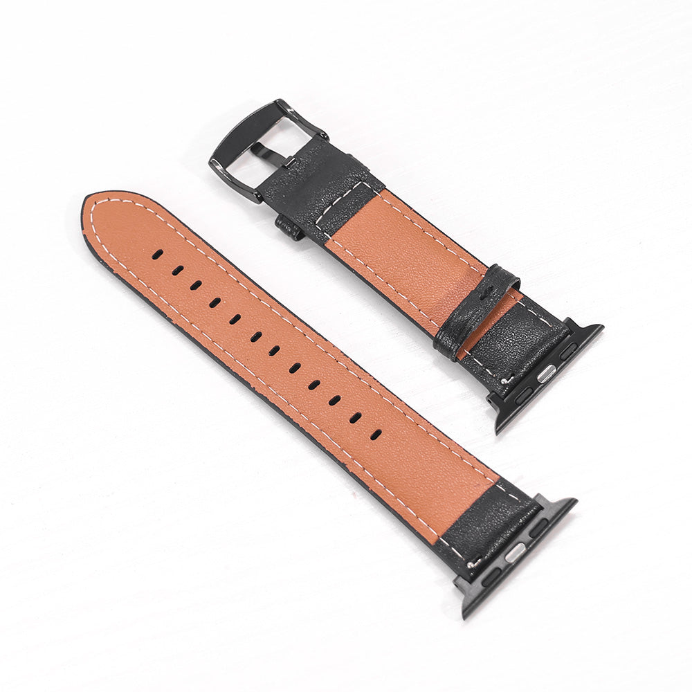 Läderarmband till Apple Watch 42mm–49mm | Elegant & Justerbart Klockarmband i Äkta Läder