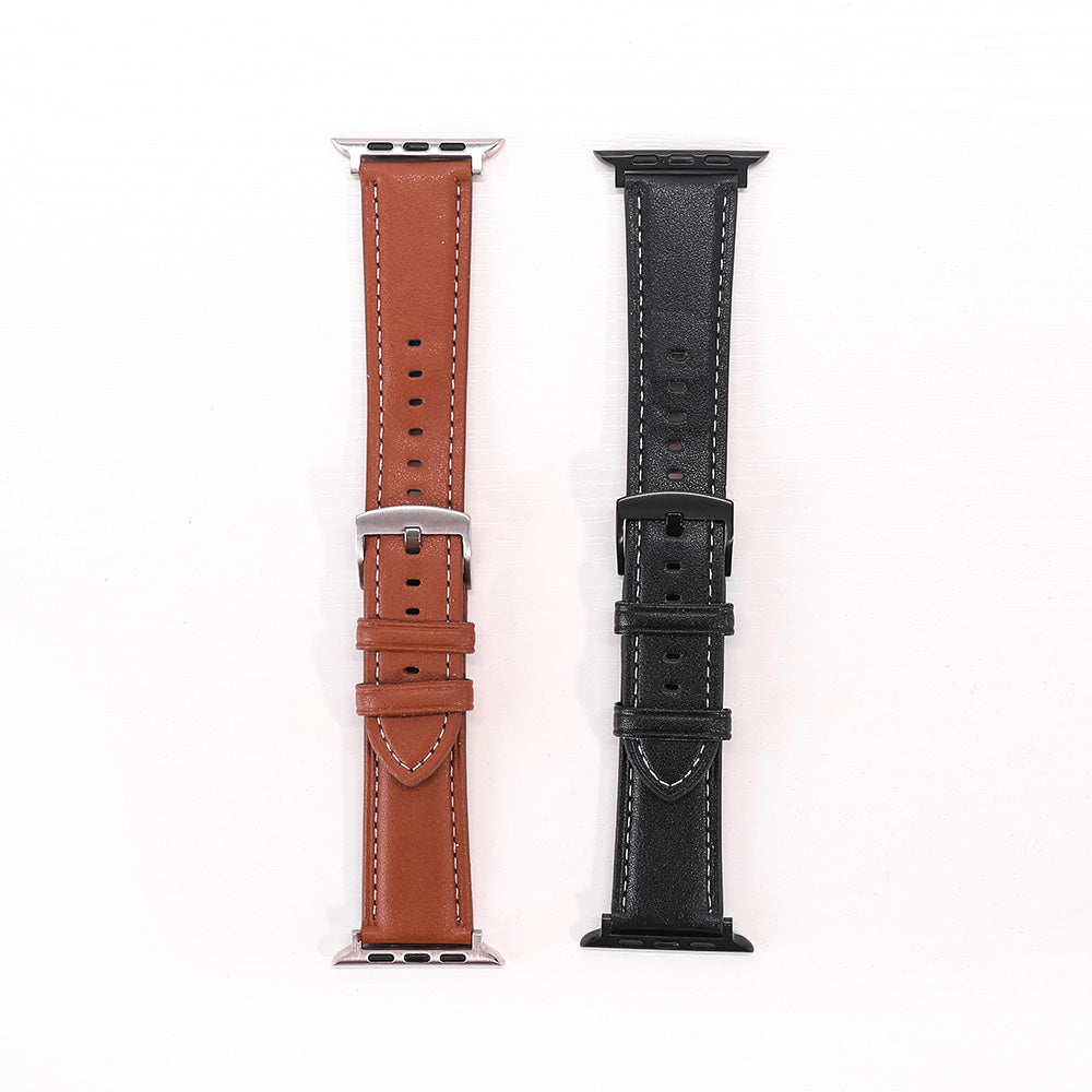 Läderarmband till Apple Watch 42mm–49mm | Elegant & Justerbart Klockarmband i Äkta Läder