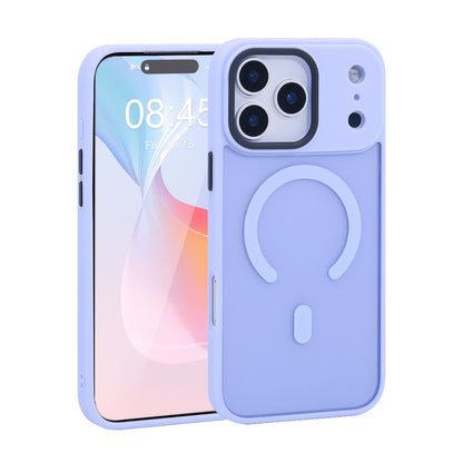 iPhone Frostad Transparent MagSafe Skal – Lila