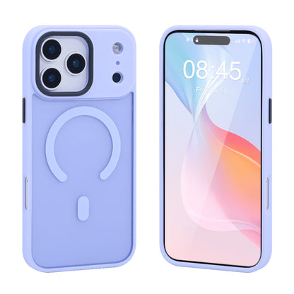iPhone Frostad Transparent MagSafe Skal – Lila
