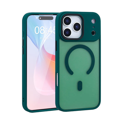 iPhone Frostad Transparent MagSafe Skal – Grön