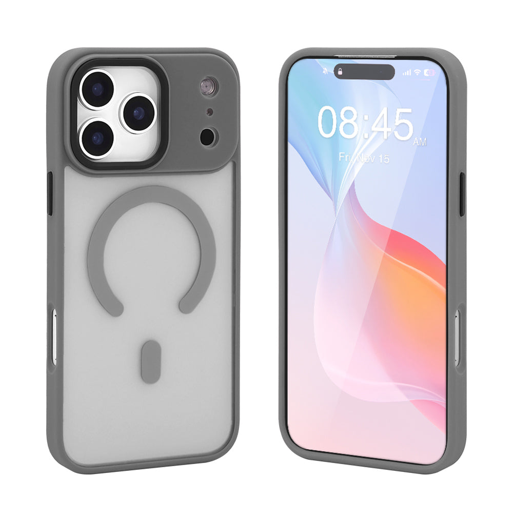 iPhone Frostad Transparent MagSafe Skal – Grå