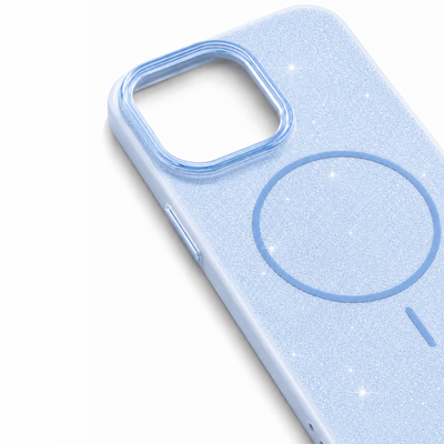 Glitter MagSafe Skal - Blå