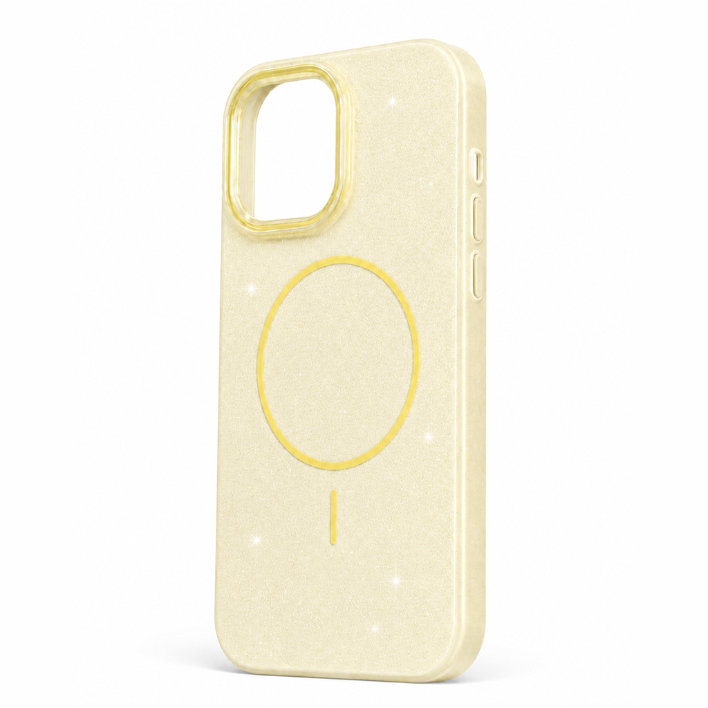 Glitter MagSafe Skal - Gul
