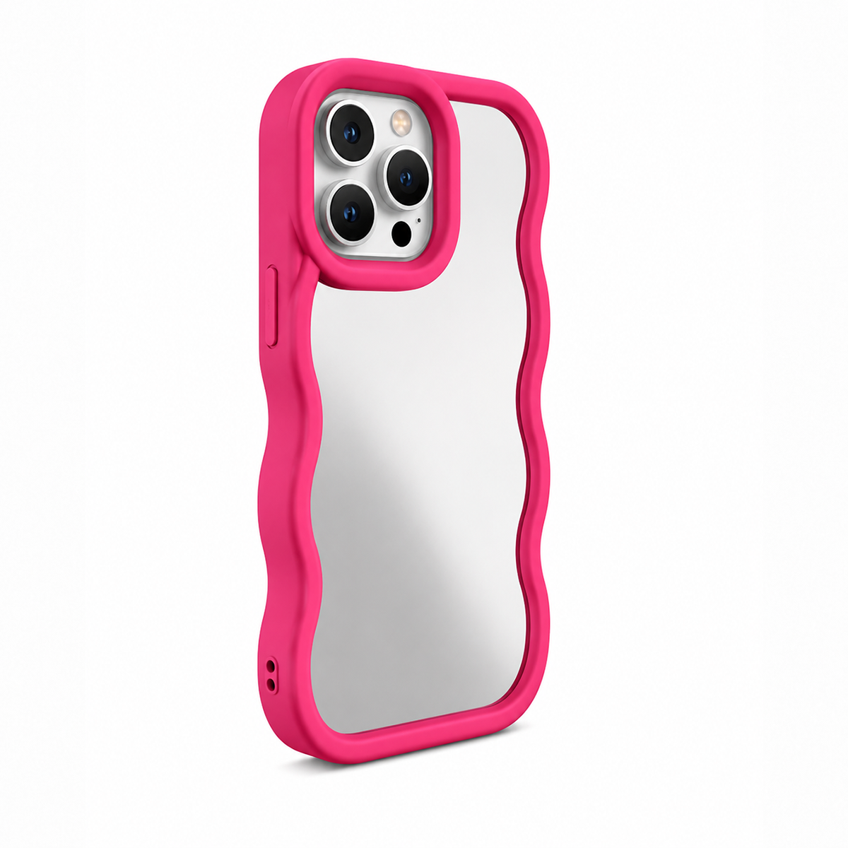 Wavy Spegel skal - Hot Pink