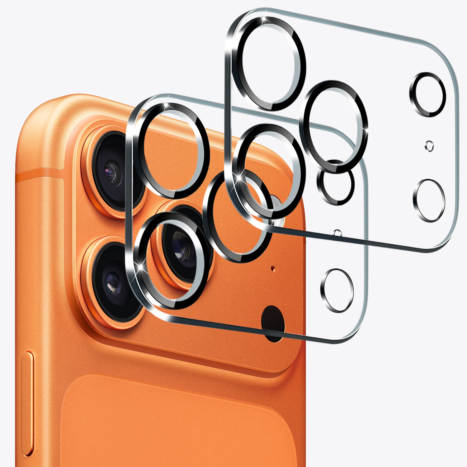 2-Pack iPhone 17 Pro Max Linsskydd av Härdat Glas - Skydd för Kamera, Anti-Reptåligt