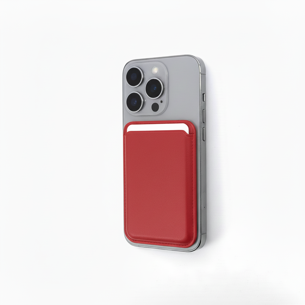 Röd MagSafe korthållare