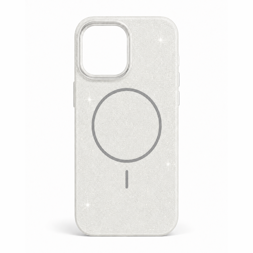 Glitter MagSafe Skal - Vit