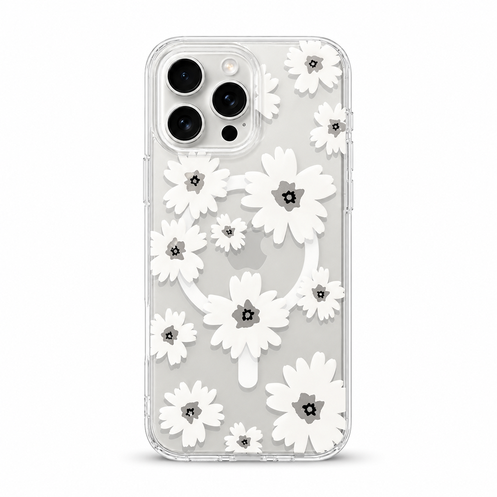 Flora White MagSafe Skal